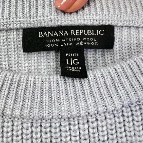 NWOT | Banana Republic 100% Merino Fine Wool Ribbed Crewneck Large - Picture 5 of 6